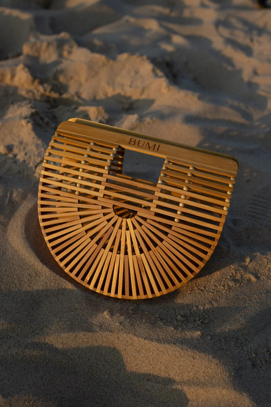 BUMI Bag Medium – Handgefertigte Bambustasche (Natur)